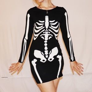 H&M Skeleton Long Sleeve Dress